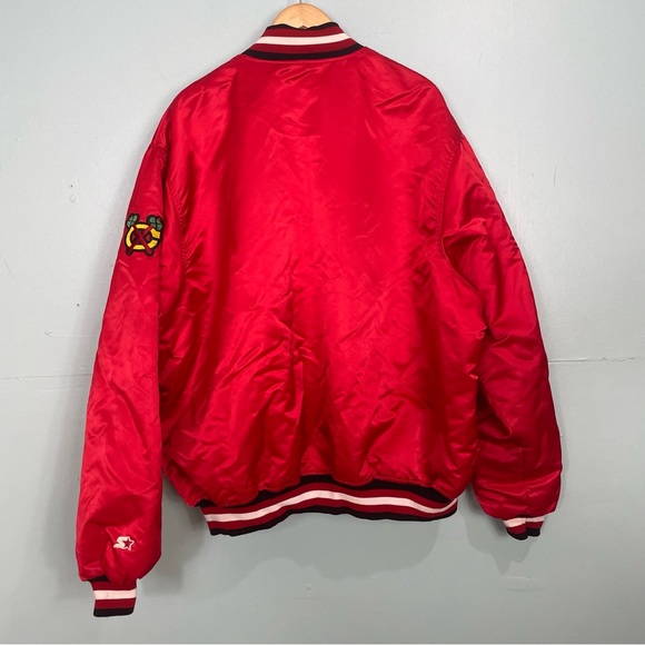 Vintage Starter Chicago Blackhawks NHL Varsity Puffer Jacket Hockey Size XXXXL - Picture 8 of 13